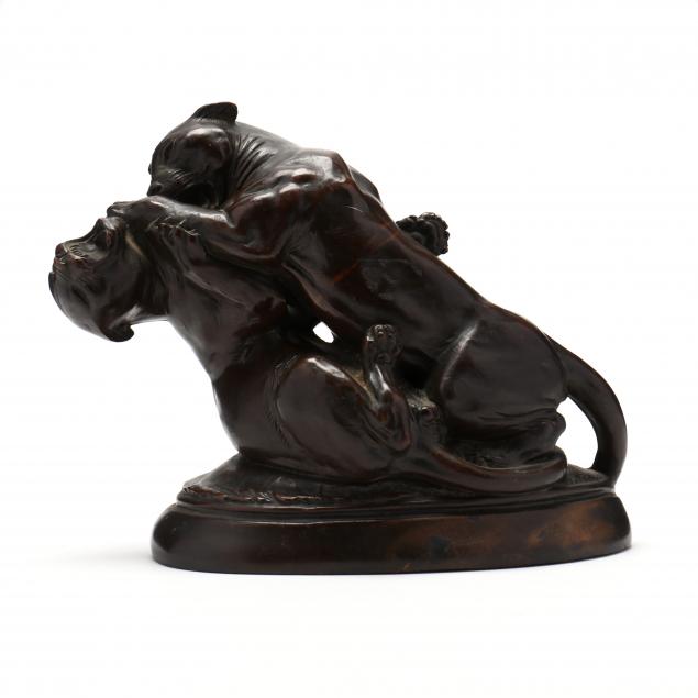 bronze-sculpture-of-dueling-pumas