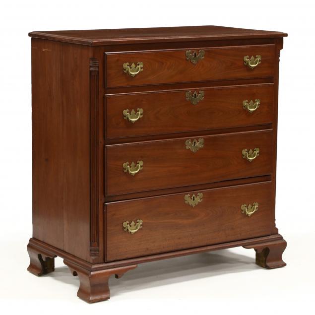 southern-walnut-chippendale-chest-of-drawers