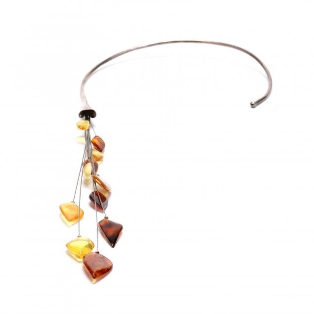 silver-and-amber-collar-necklace