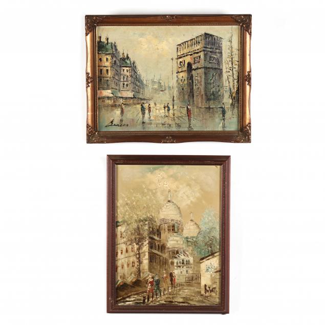 two-mid-century-parisian-street-scenes