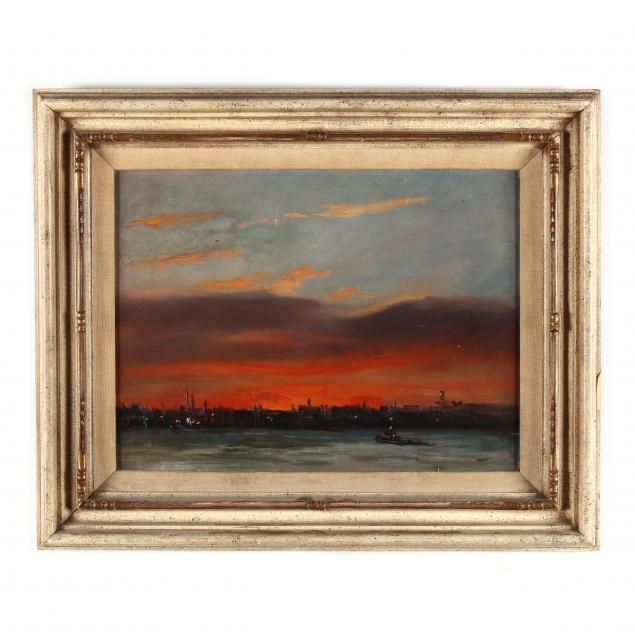 alfred-mira-ny-1900-1981-i-sunset-on-the-hudson-i