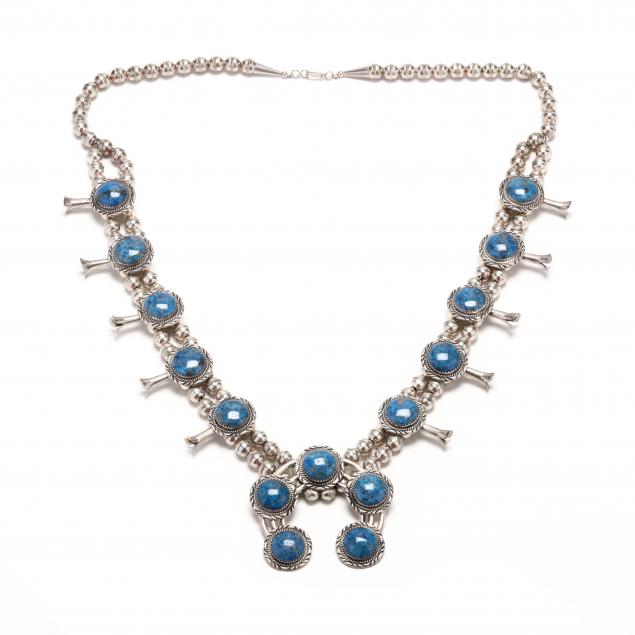 southwestern-silver-and-gem-set-squash-blossom-necklace-will-denetdale