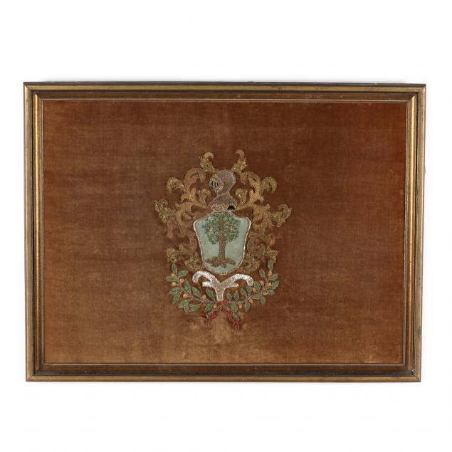 framed-heraldic-crest-needlework