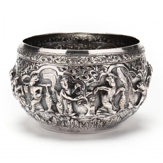 antique-burmese-silver-bowl