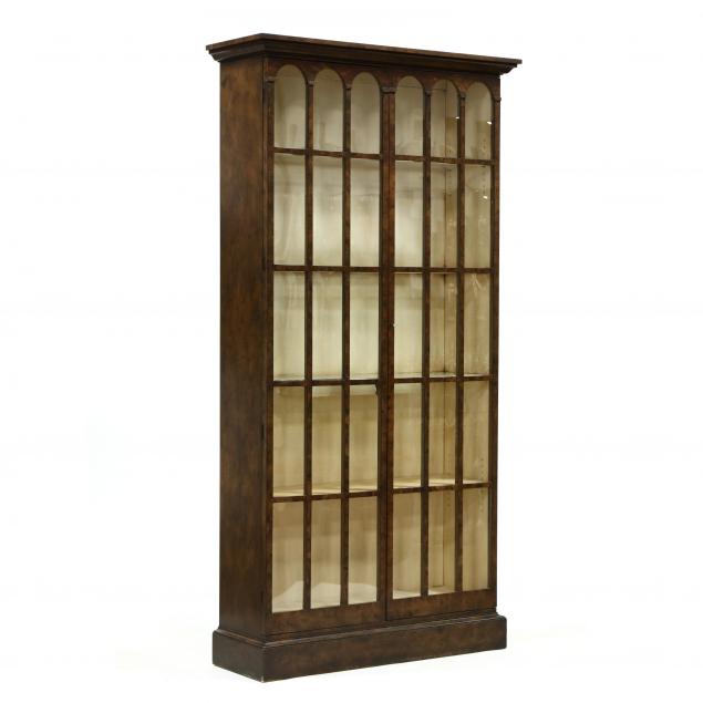 att-baker-tall-italianate-walnut-display-cabinet