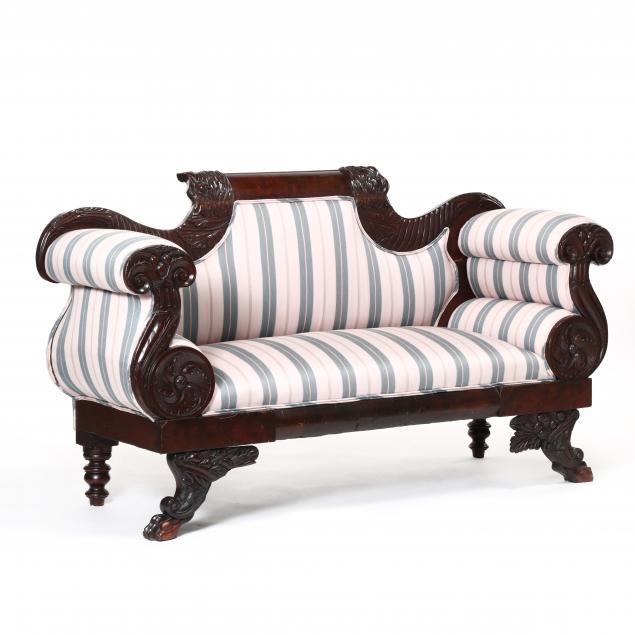 american-classical-carved-mahogany-settee