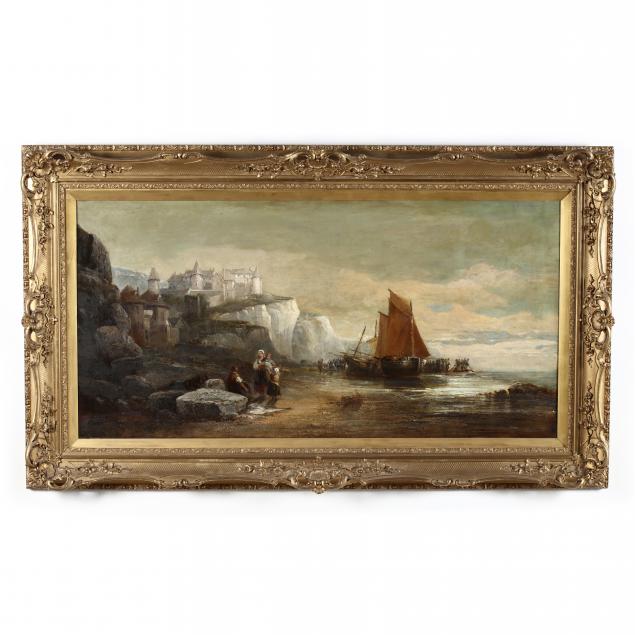 arthur-joseph-meadows-british-1843-1907-maritime-scene-with-chalk-cliffs
