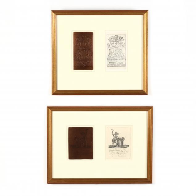 pair-of-antique-dutch-engraved-trade-cards-with-original-copper-plates