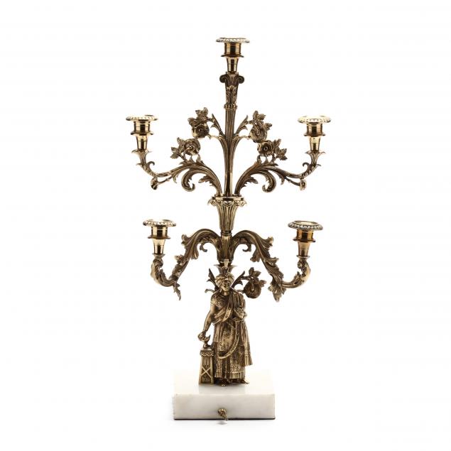 antique-figural-brass-and-marble-candelabra