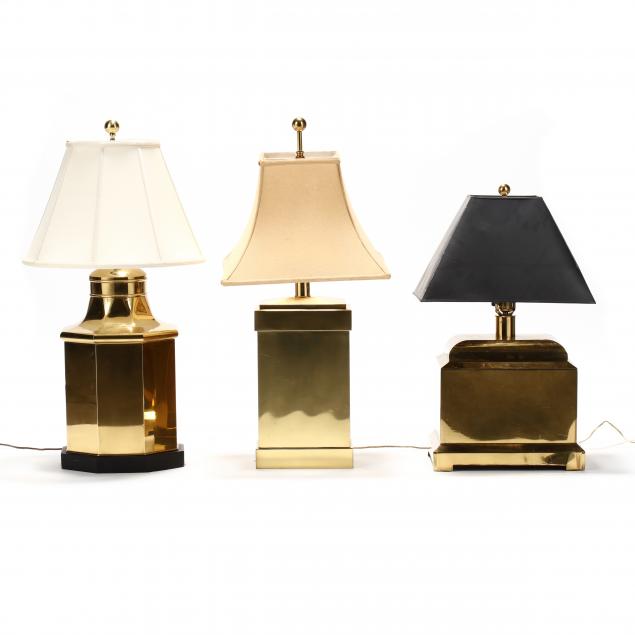 three-brass-table-lamps
