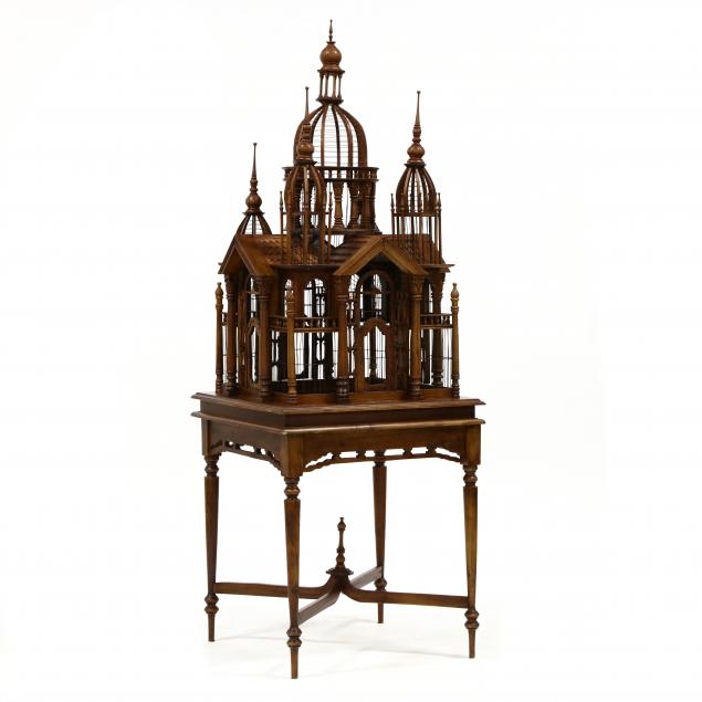 a-carved-mahogany-architectural-birdcage-on-stand