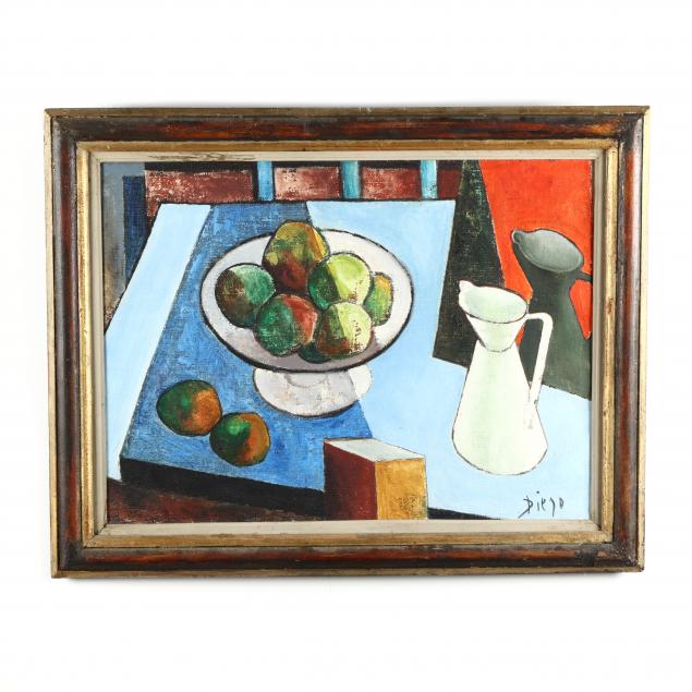 antonio-diego-voci-italian-1920-1985-cubist-still-life-with-pitchers-and-mangos