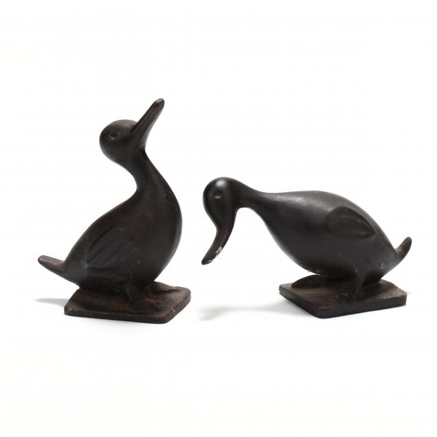 pair-of-art-deco-style-iron-duck-doorstops-virginia-metalcrafters