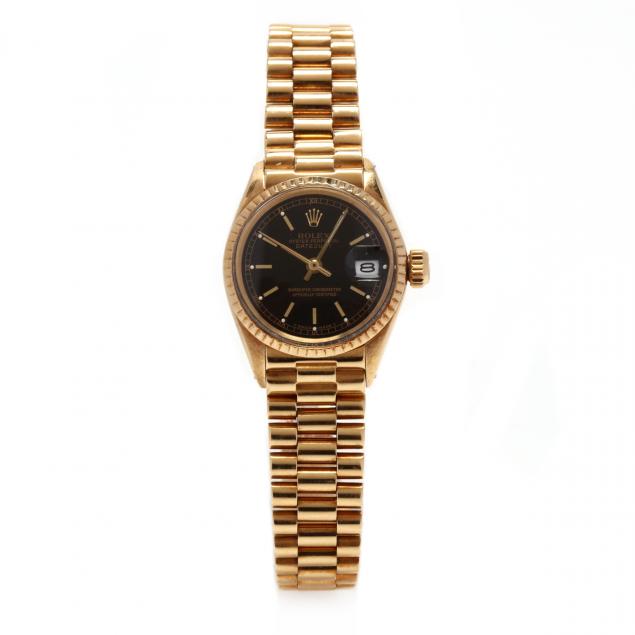 lady-s-18kt-gold-oyster-perpetual-datejust-watch-rolex