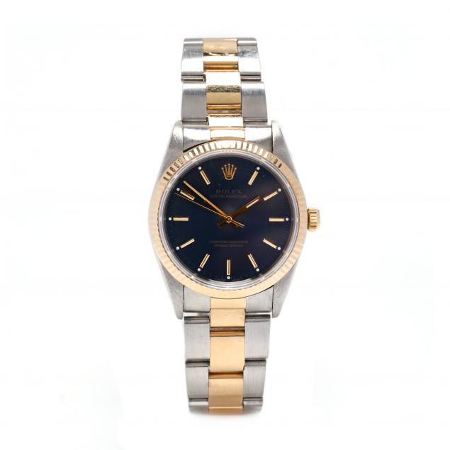 gent-s-18kt-gold-and-stainless-steel-oyster-perpetual-watch-rolex