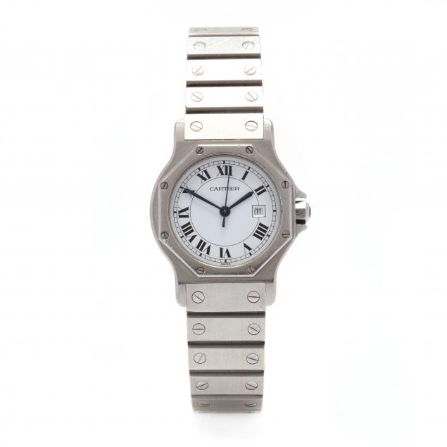 lady-s-stainless-steel-santos-octagon-watch-cartier