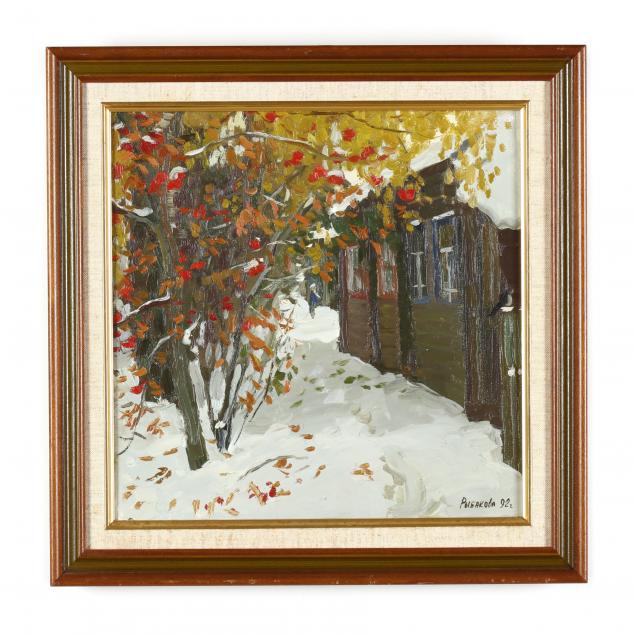 irina-rybakova-russian-b-1962-i-early-snow-i