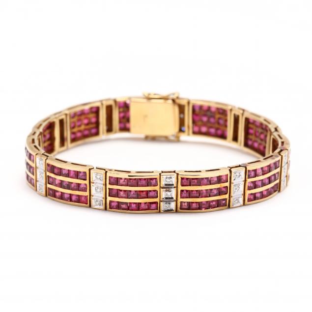 18kt-gold-ruby-and-diamond-bracelet