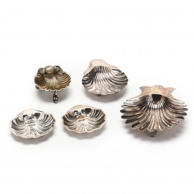 five-sterling-silver-silverplate-shells