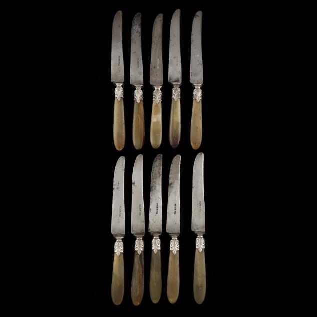 set-of-ten-antique-horn-handled-dinner-knives