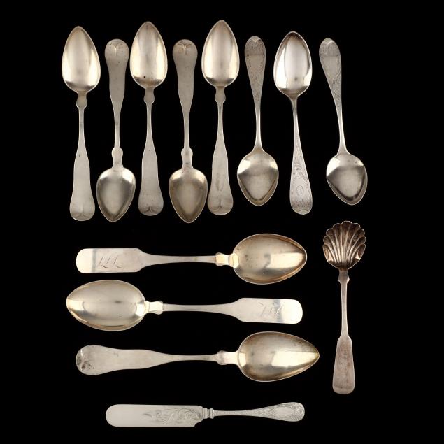 a-collection-of-american-coin-silver-flatware