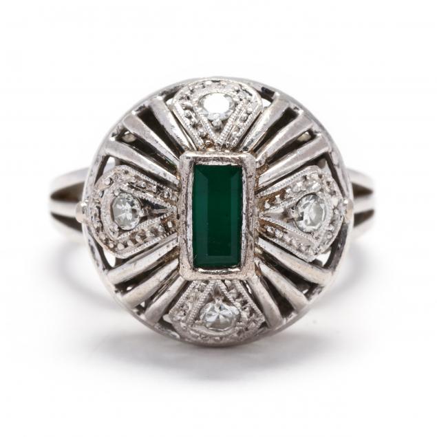 white-gold-and-gem-set-ring