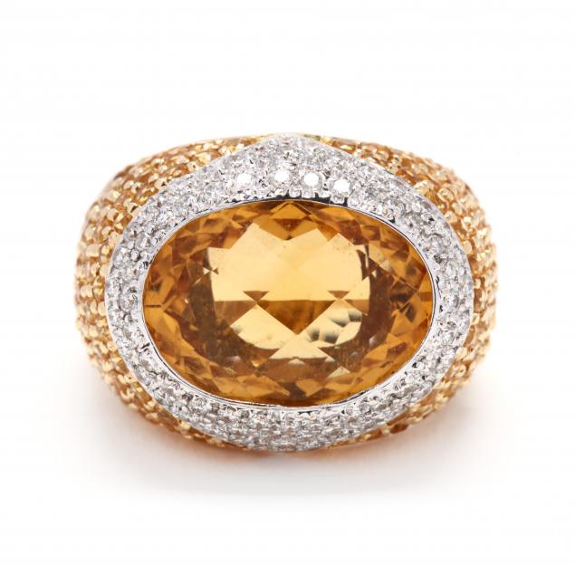 18kt-bi-color-gold-citrine-and-diamond-ring