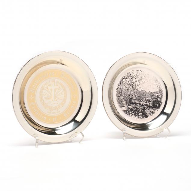 two-franklin-mint-sterling-silver-commemorative-plates