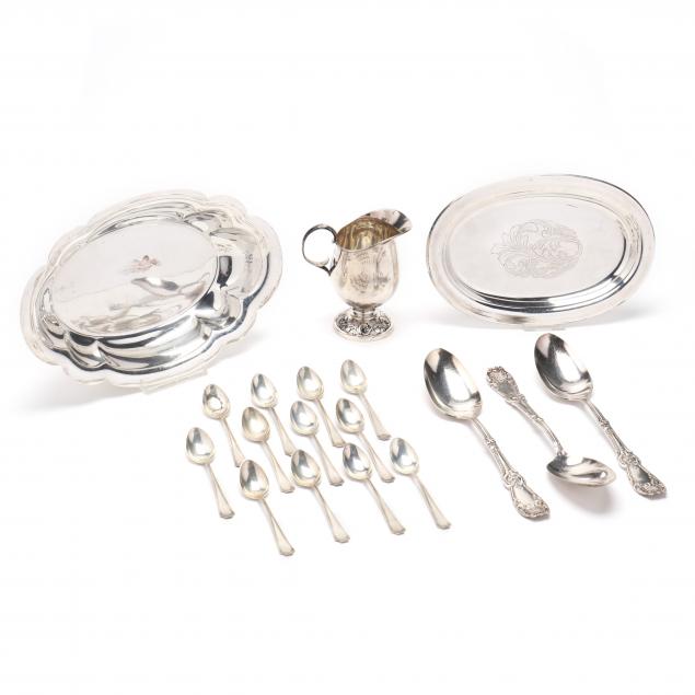 a-collection-of-sterling-silver-tableware