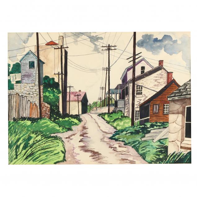 charles-f-bell-american-20th-century-country-lane