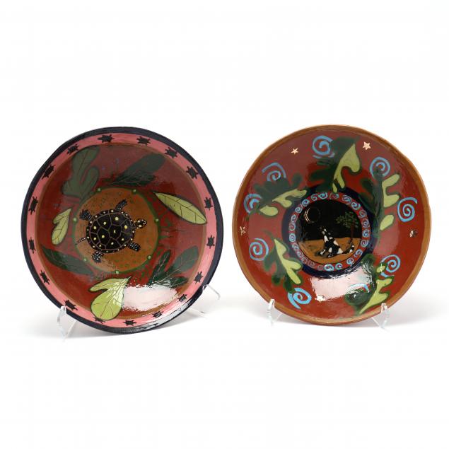 two-folk-art-bowls-clyde-lassiter