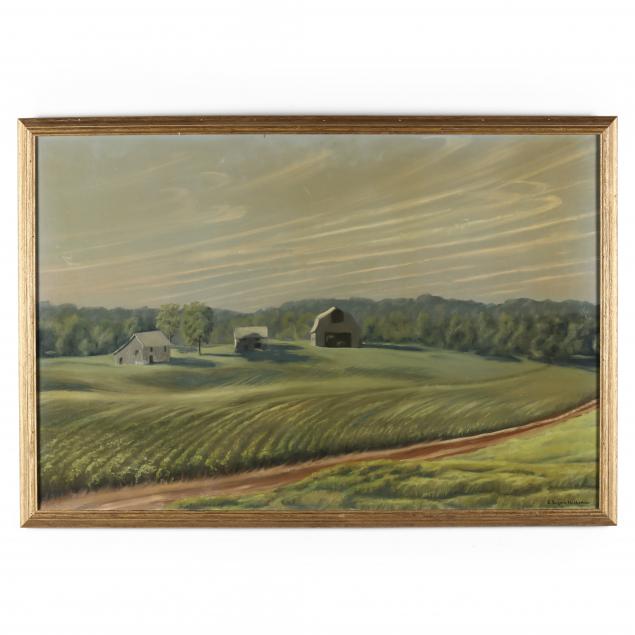 c-eugene-haldeman-nj-1926-2001-panoramic-view-of-a-farm