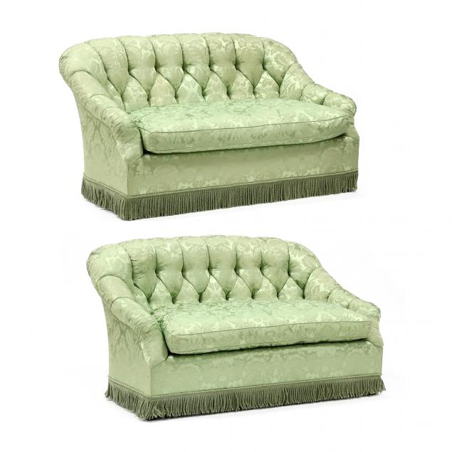 pair-of-edwardian-style-damask-upholstered-loveseats