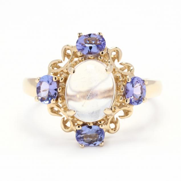 14kt-gold-moonstone-and-tanzanite-ring