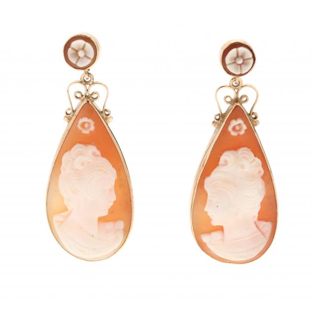 pair-of-gold-cameo-dangle-earrings