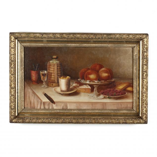 english-school-late-19th-century-still-life-with-assorted-fruit-cheese-and-wine