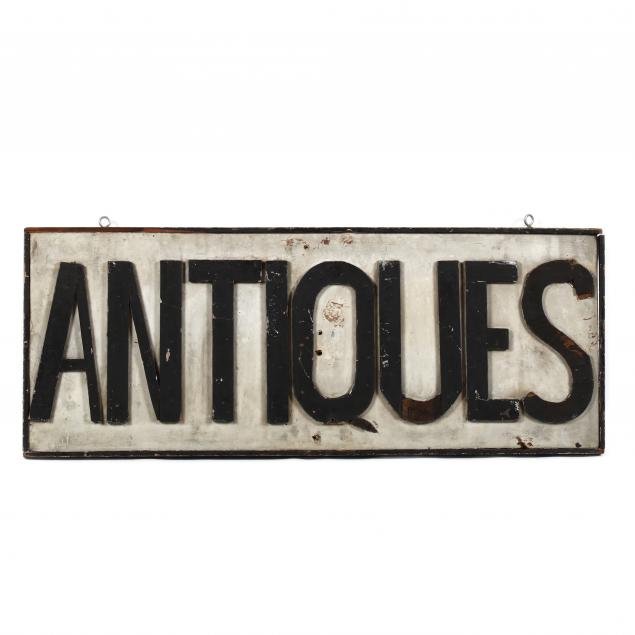 vintage-double-sided-painted-wood-i-antiques-i-sign