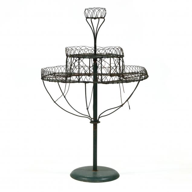 unusual-victorian-wirework-flower-display-stand