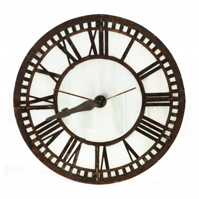 an-antique-large-architectural-clock-face-brooklyn-new-york