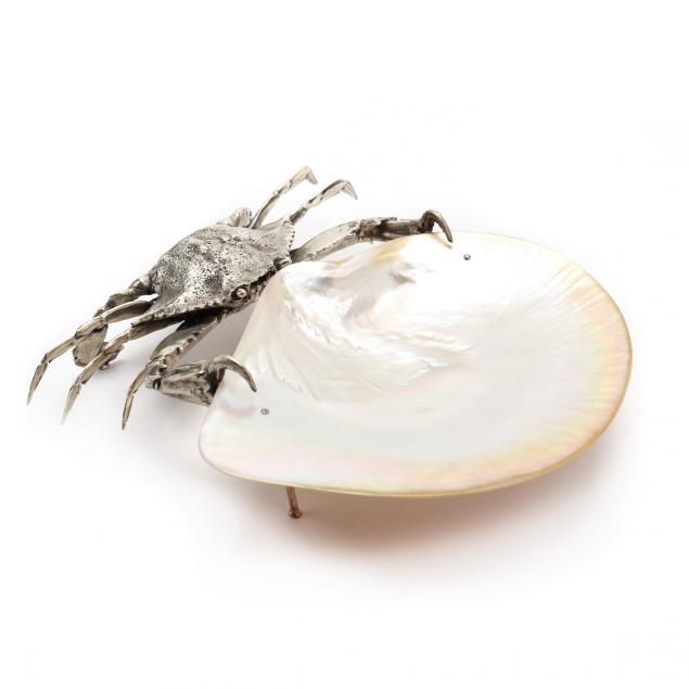 silverplate-crab-and-abalone-shell-caviar-dish