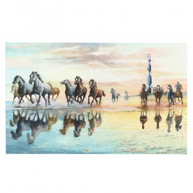 harold-styers-nc-1920-2010-seaside-herding-scene-at-sunset