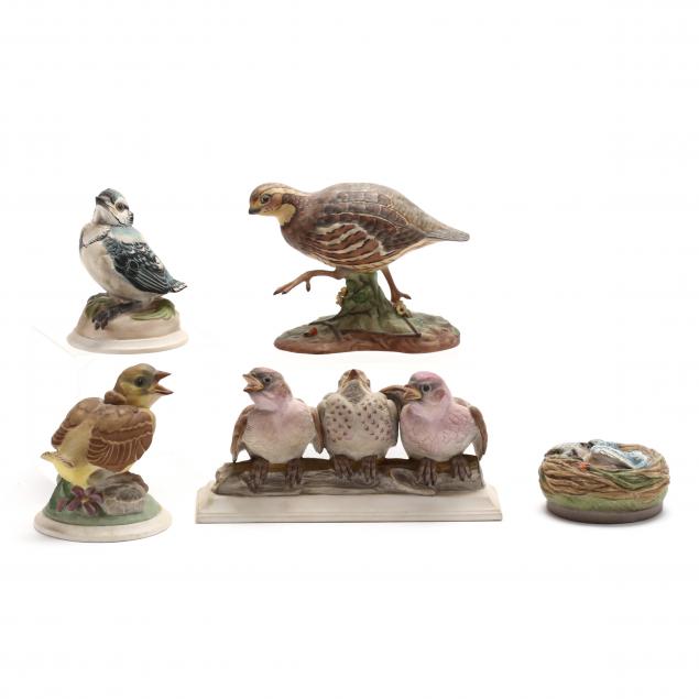 a-group-of-five-boehm-bird-figurines
