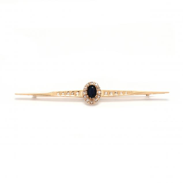gold-synthetic-sapphire-and-diamond-bar-brooch