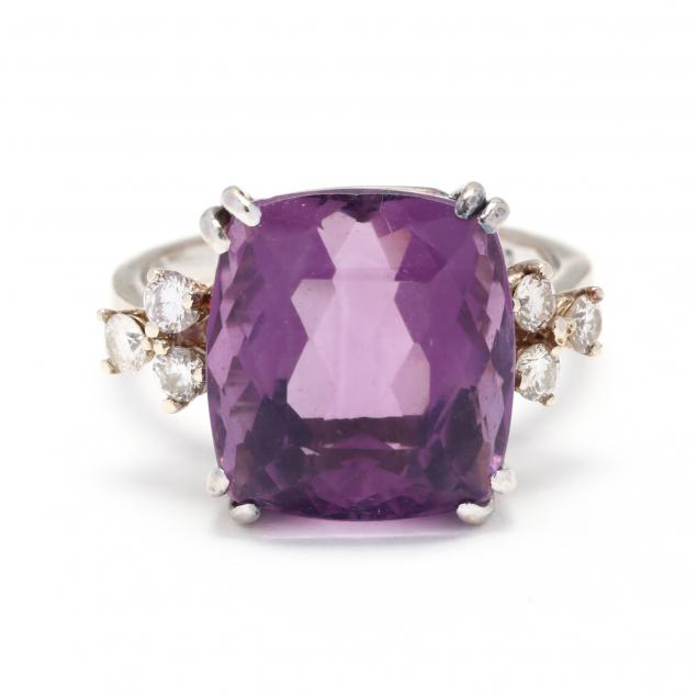 18kt-gold-amethyst-and-diamond-ring