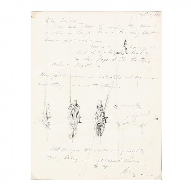 andrew-wyeth-pa-1917-2009-letter-with-drawings