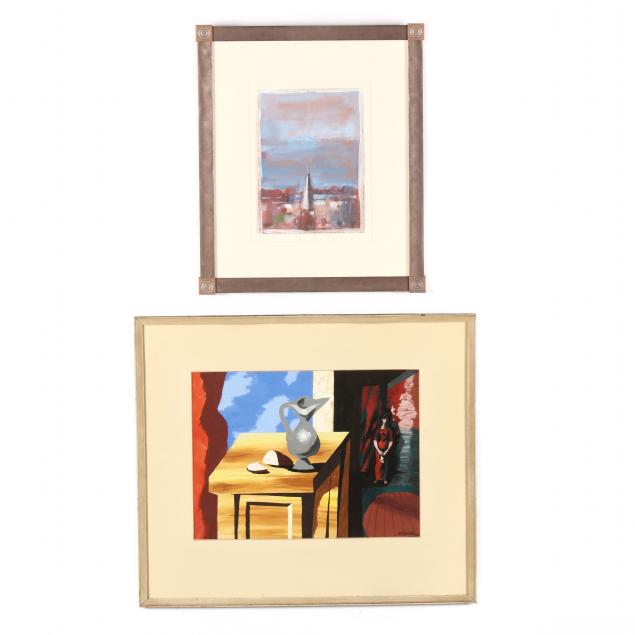 two-artist-signed-works-on-paper