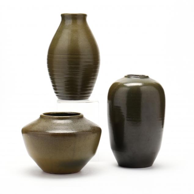nc-pottery-ben-owen-master-potter-frogskin-vases