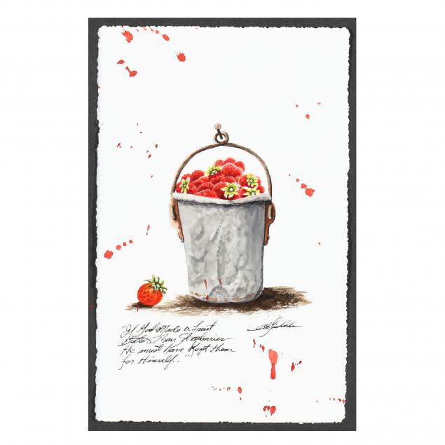 bob-timberlake-nc-b-1937-a-bucket-of-strawberries