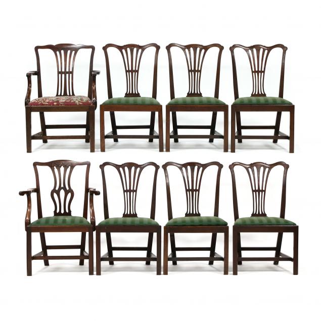 an-assembled-set-of-eight-chippendale-style-mahogany-dining-chairs