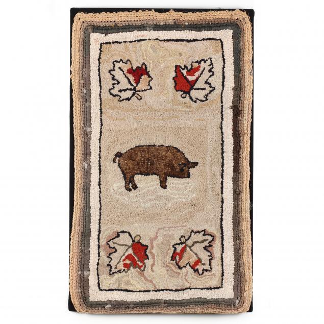 mounted-vintage-hooked-rug